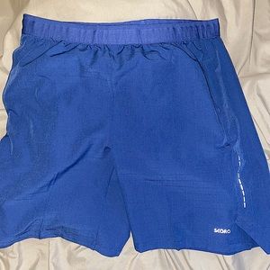 Men’s Blue Athletic Running Shorts. Size L (fit big)